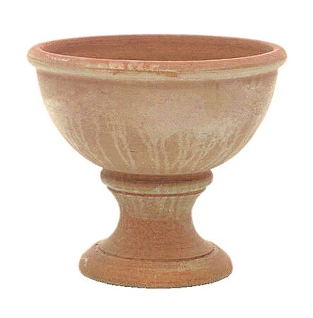 COPPA LISCIA CON PIEDE IN TERRACOTTA